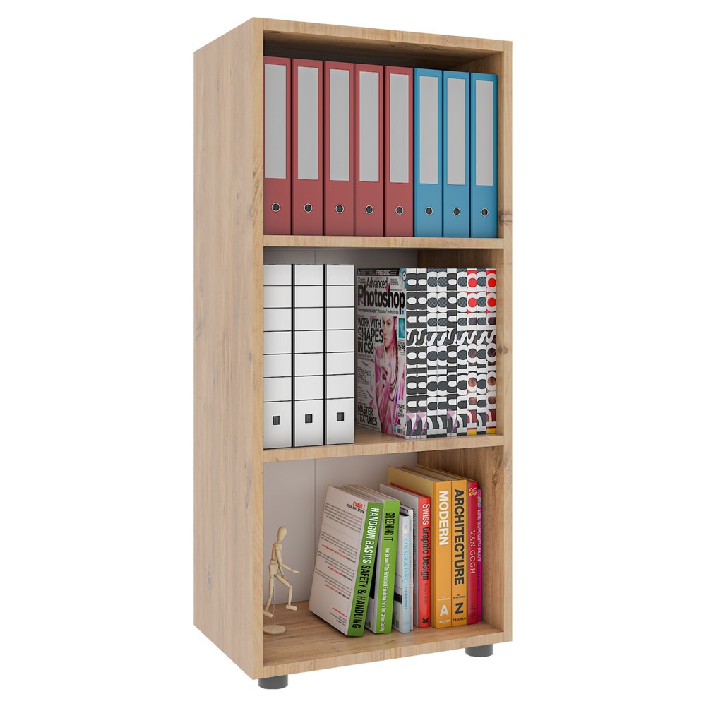 Imagen del producto: Estantería Ulas de 3 compartimentos, roble miel