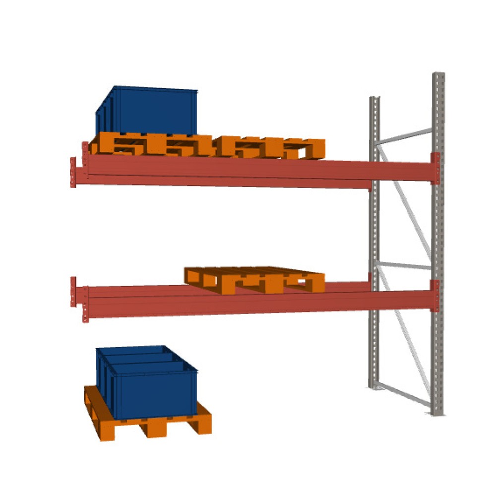 Imagen del producto: Estantería de paletización META MULTIPAL, módulo adicional, carga por estante 8.620 kg, H x An x Fo 2.700 x 2.700 x 1.100 mm