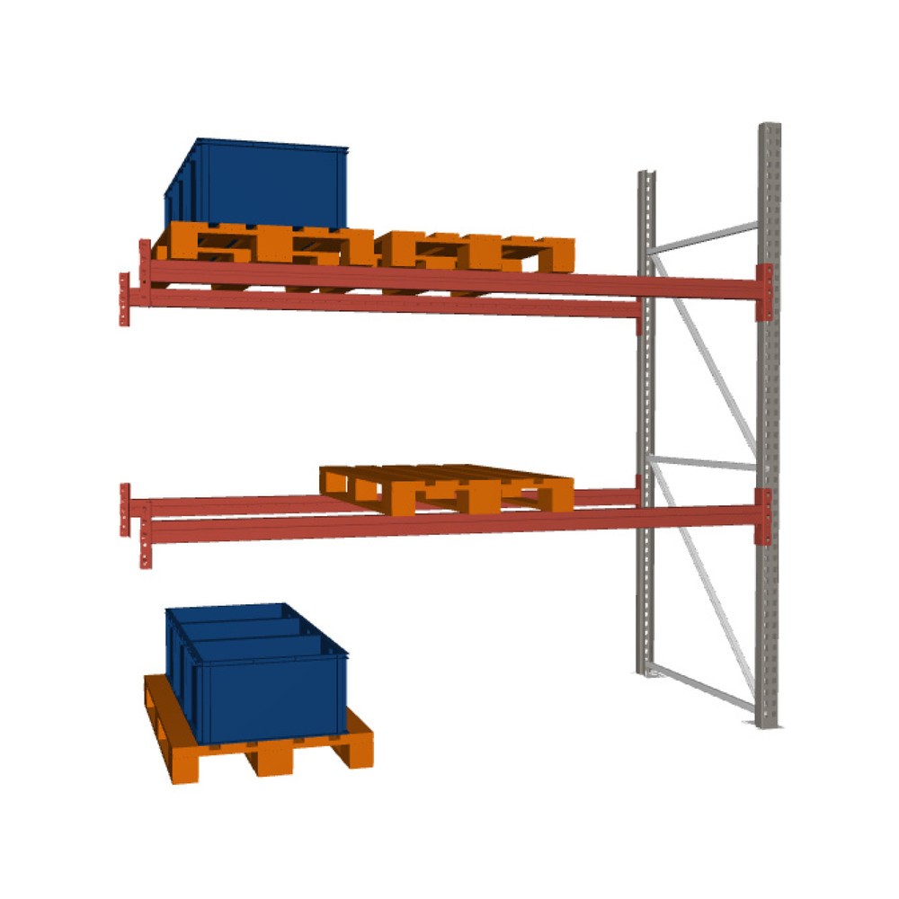 Imagen del producto: Estantería de paletización META MULTIPAL, módulo adicional, carga por estante 2.960 kg, H x An x Fo 2.700 x 2.700 x 1.100 mm