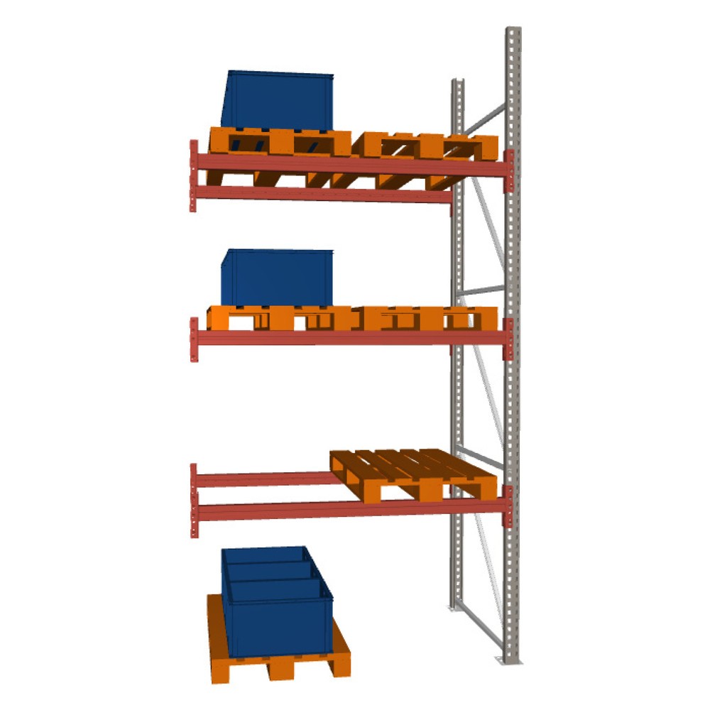 Imagen del producto: Estantería de paletización META MULTIPAL, módulo adicional, carga por estante 6.660 kg, H x An x Fo 3.800 x 1.825 x 1.100 mm