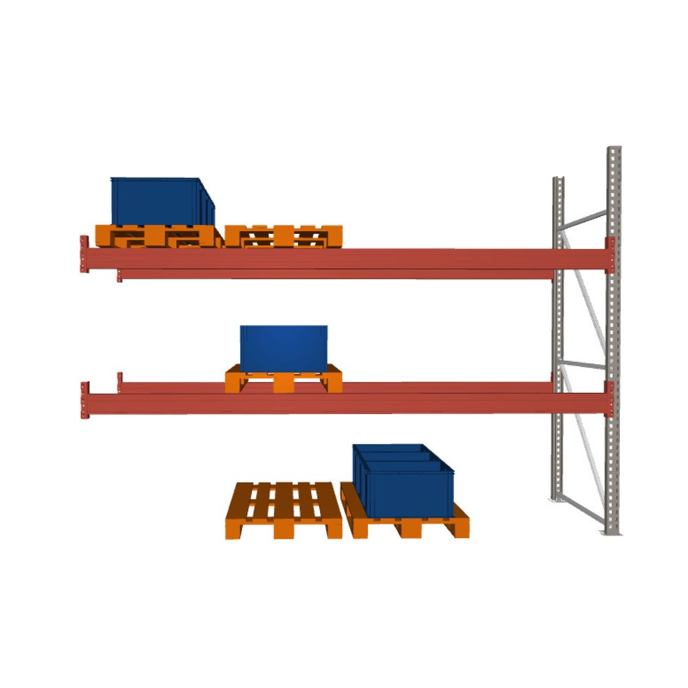 Imagen del producto: Estantería de paletización META MULTIPAL, módulo adicional, carga por estante 7.920 kg, H x An x Fo 2.700 x 3.600 x 1.100 mm