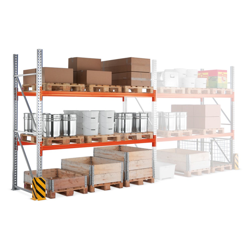 Número de imagen del producto 2: Estantería de paletización META MULTIPAL, módulo adicional, carga por estante 2.960 kg, H x An x Fo 2.700 x 2.700 x 1.100 mm