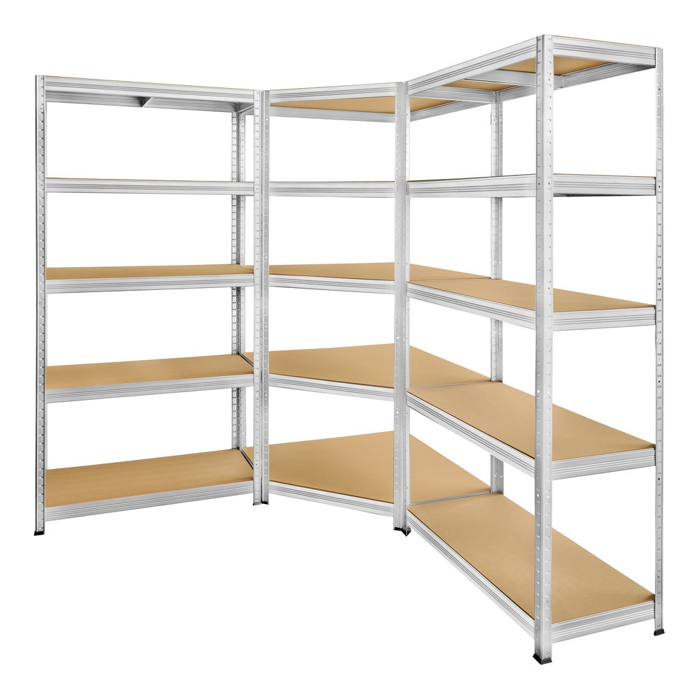 Número de imagen del producto 3: Estantería esquinera Steinbock®, galvanizada, carga por estante 250 kg, HxAxF 1.800 x 900 x 450 mm