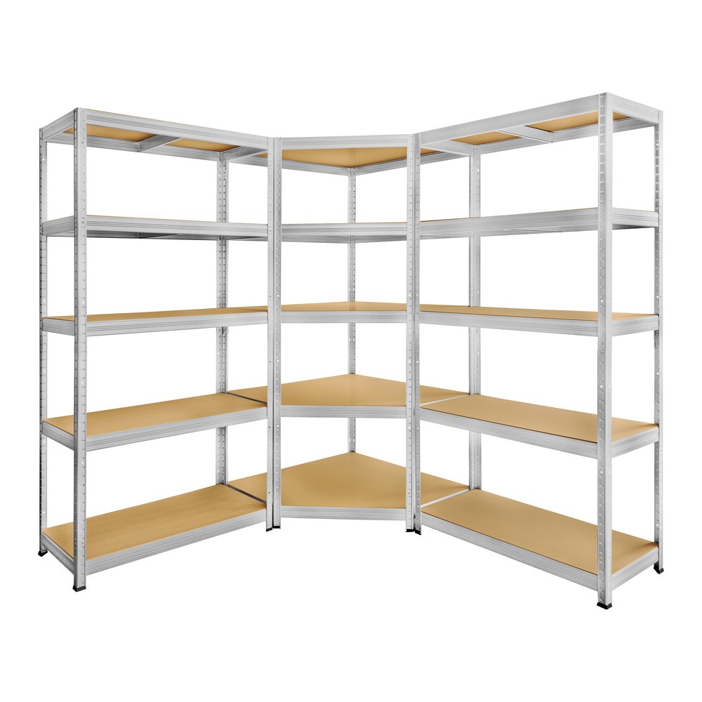 Número de imagen del producto 4: Estantería esquinera Steinbock®, galvanizada, carga por estante 250 kg, HxAxF 1.800 x 900 x 450 mm