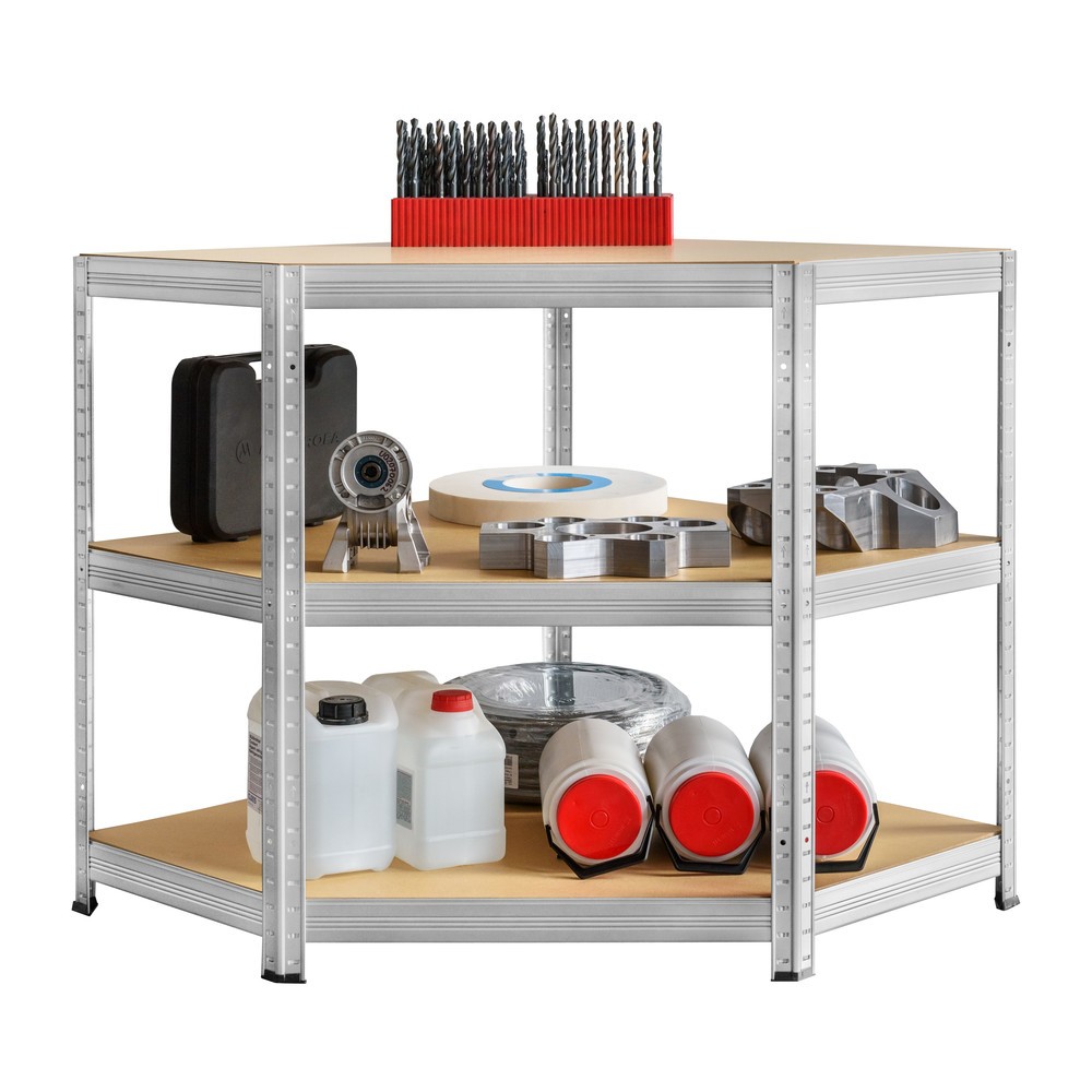 Número de imagen del producto 8: Estantería esquinera Steinbock®, galvanizada, carga por estante 250 kg, HxAxF 1.800 x 900 x 450 mm