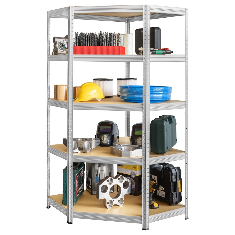 Número de imagen del producto 10: Estantería esquinera Steinbock®, galvanizada, carga por estante 250 kg, HxAxF 1.800 x 900 x 450 mm