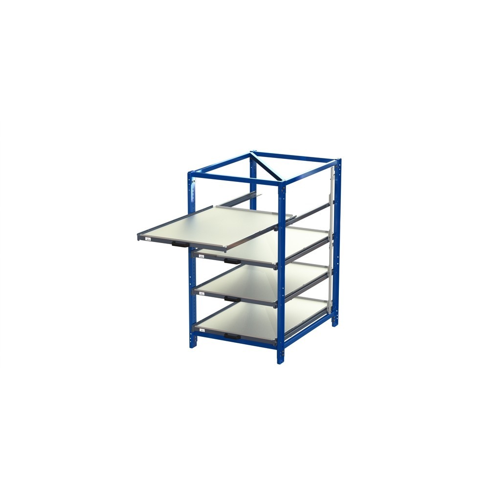 Número de imagen del producto 1: Estantería extraíble compacta con 4 gavetas, carga por estante 150 kg, altura 1.700 mm