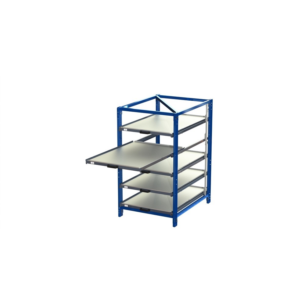Número de imagen del producto 1: Estantería extraíble compacta con 5 gavetas, carga por estante 150 kg, altura 1.700 mm