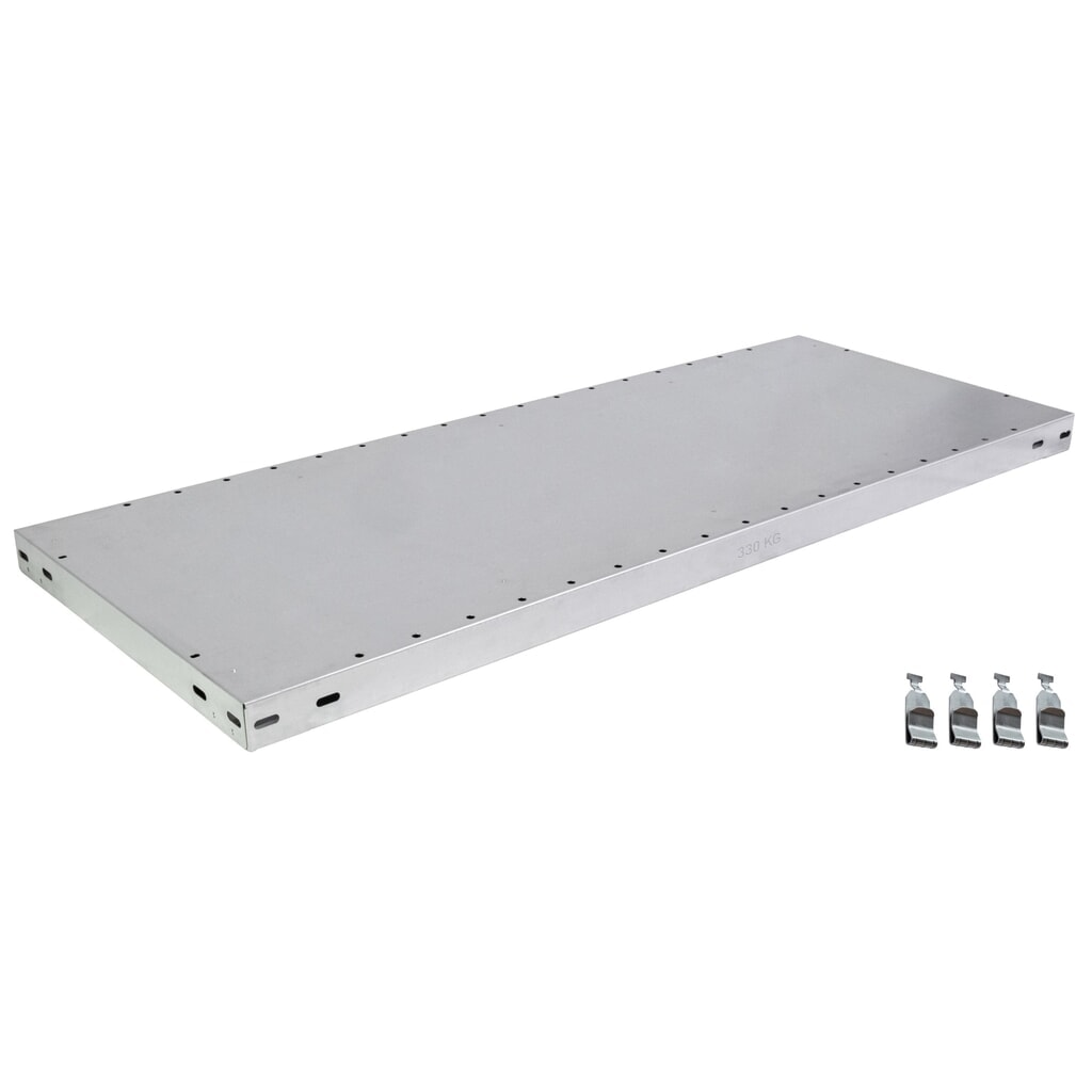 Estantería zincada para estante SCHULTE Slip-In carga por estante 330 kg de ancho x 1.000 x 400 mm Imagen del producto: Estantería zincada para estante SCHULTE Slip-In carga por estante 330 kg de ancho x 1.000 x 400 mm
