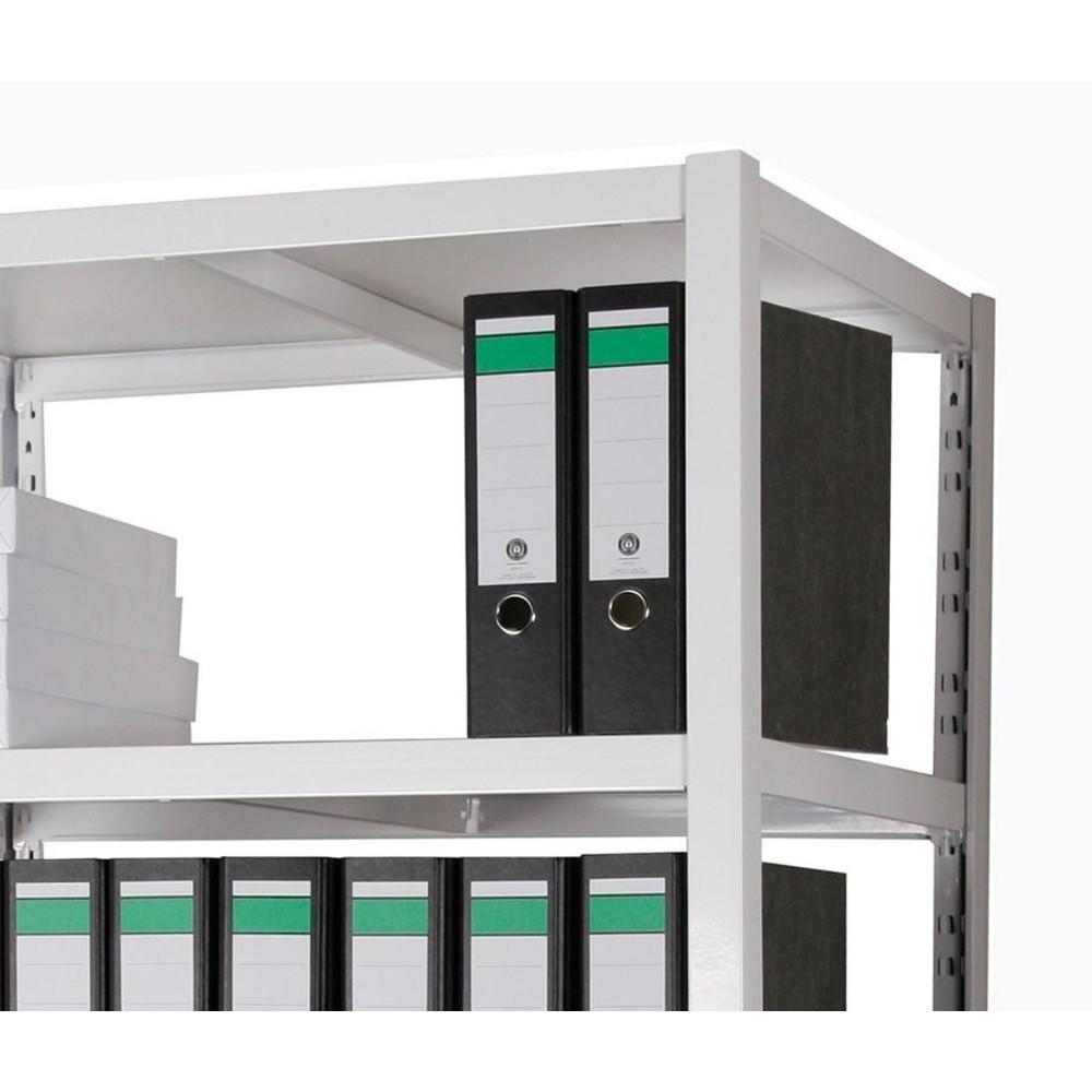 Número de imagen del producto 2: Estantería para archivo HEMMDAL, sistema de encajado, HxAxF 1.800 x 900 x 600 mm, 5 baldas de HDF, carga por estante 150 kg, máx. 110 archivadores, blanca