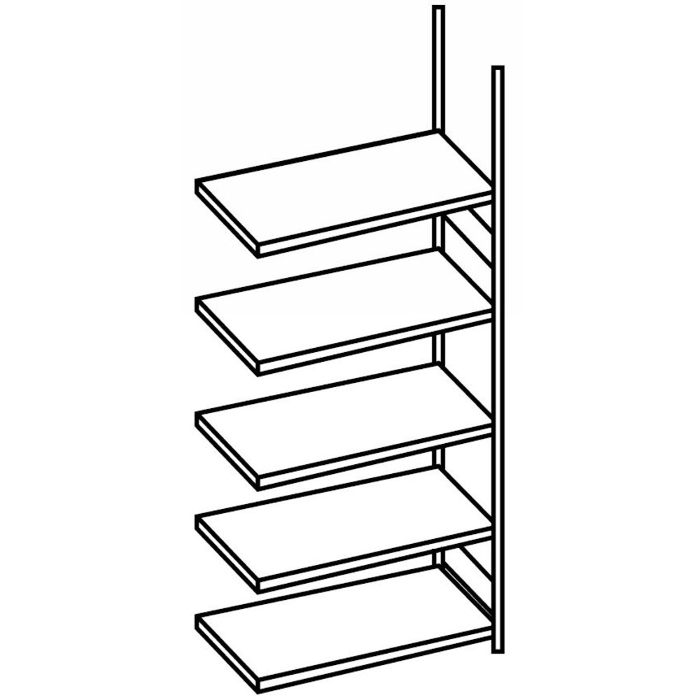 Número de imagen del producto 2: Estantería para archivo SCHULTE AF módulo adicional, unilateral, con topes finales, carga por estante 85 kg, Al x An x F 2.500 x 1.300 x 300 mm