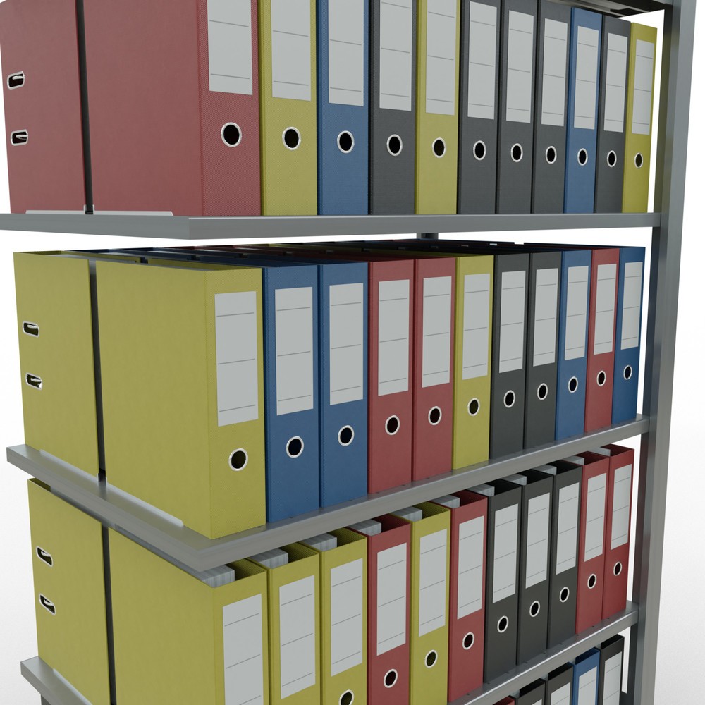 Número de imagen del producto 4: estantería para archivo SCHULTE módulo adicional, doble cara, sin topes centrales, carga por estante 150 kg, alto H x An x F 2.000 x 1.000 x 600 mm