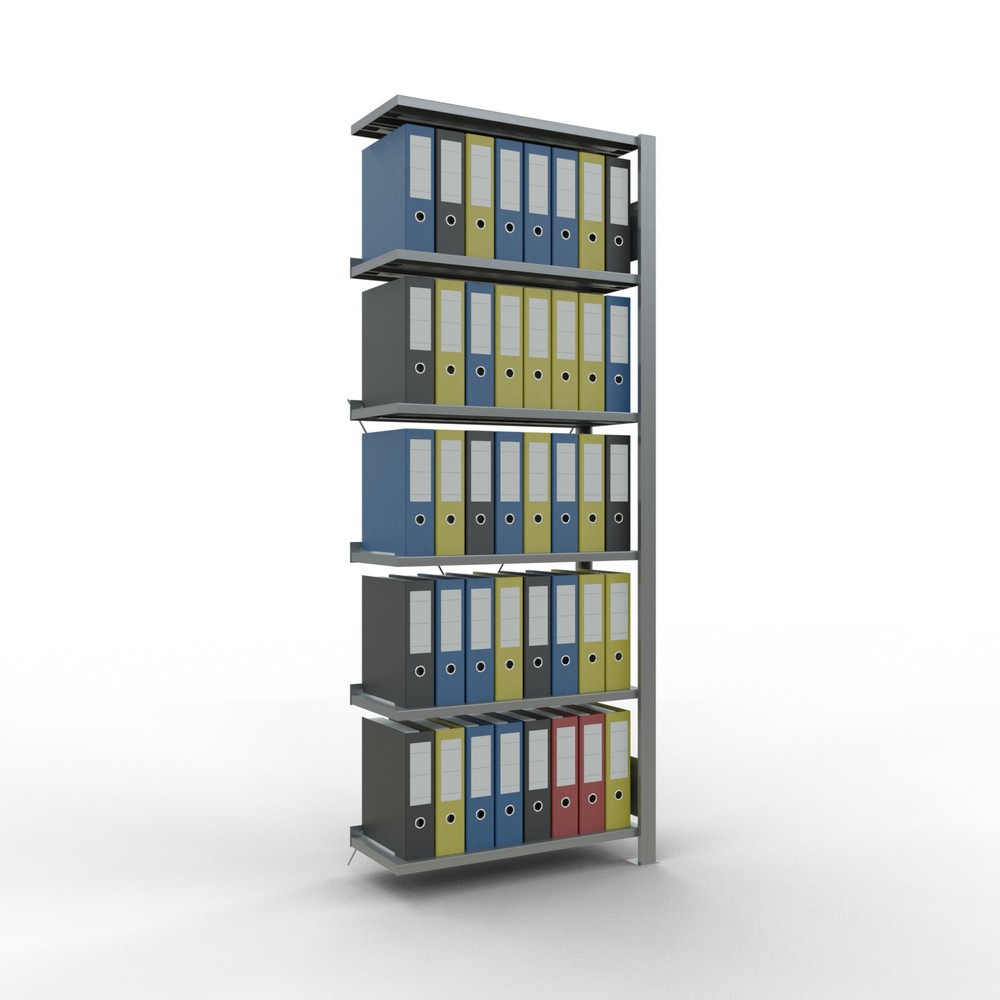 Número de imagen del producto 3: Estantería para archivo SCHULTE AF módulo adicional, unilateral, con topes finales, carga por estante 85 kg, Al x An x F 2.000 x 750 x 300 mm