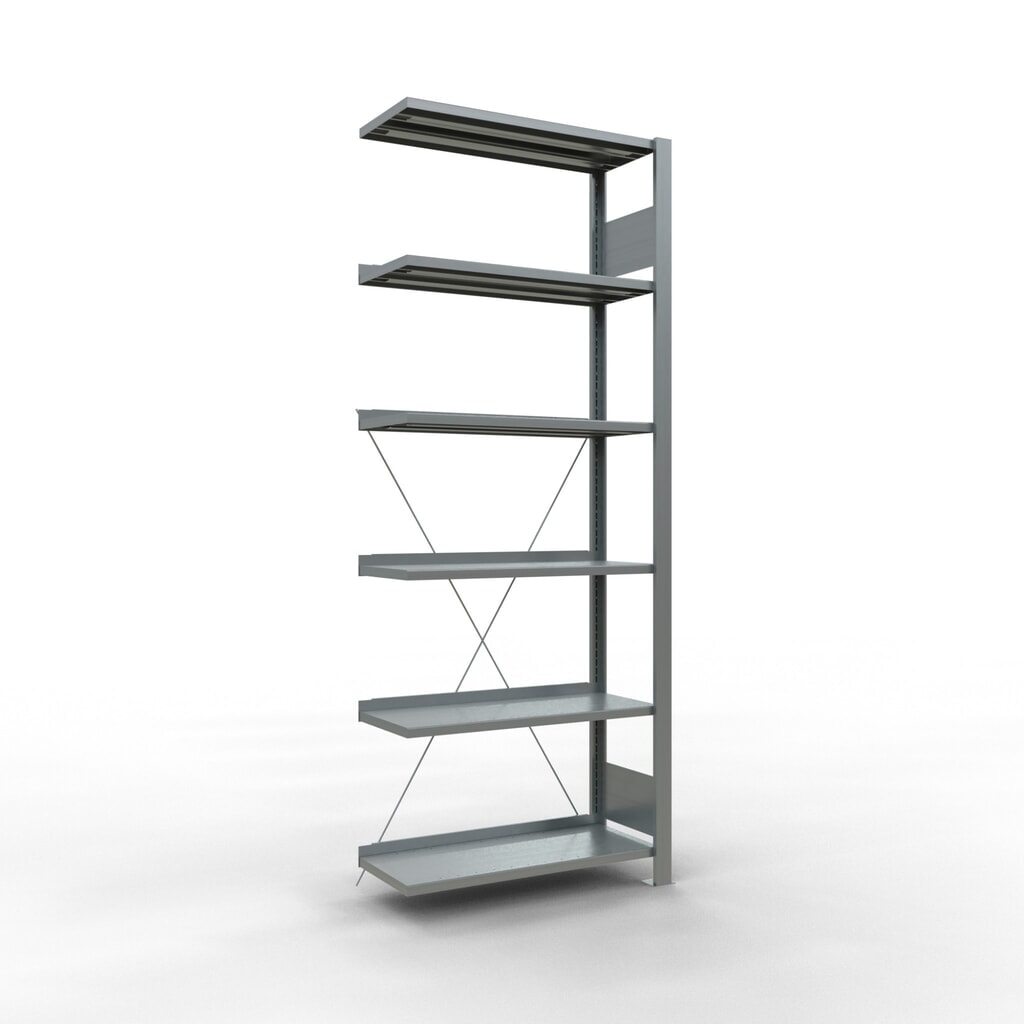 Imagen del producto: Estantería para archivo SCHULTE AF módulo adicional, unilateral, con topes finales, carga por estante 85 kg, Al x An x F 2.000 x 750 x 300 mm