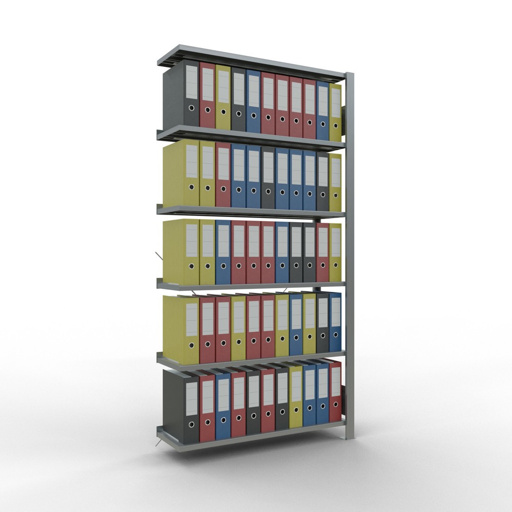 Número de imagen del producto 2: Estantería para archivo SCHULTE AF módulo adicional, unilateral, con topes finales, carga por estante 85 kg, Al x An x F 2.000 x 1.000 x 300 mm