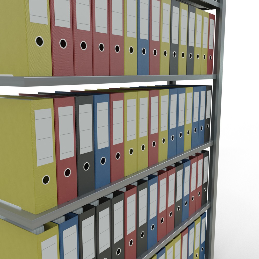 Número de imagen del producto 3: Estantería para archivo SCHULTE AF módulo adicional, unilateral, con topes finales, carga por estante 85 kg, Al x An x F 2.000 x 1.300 x 300 mm