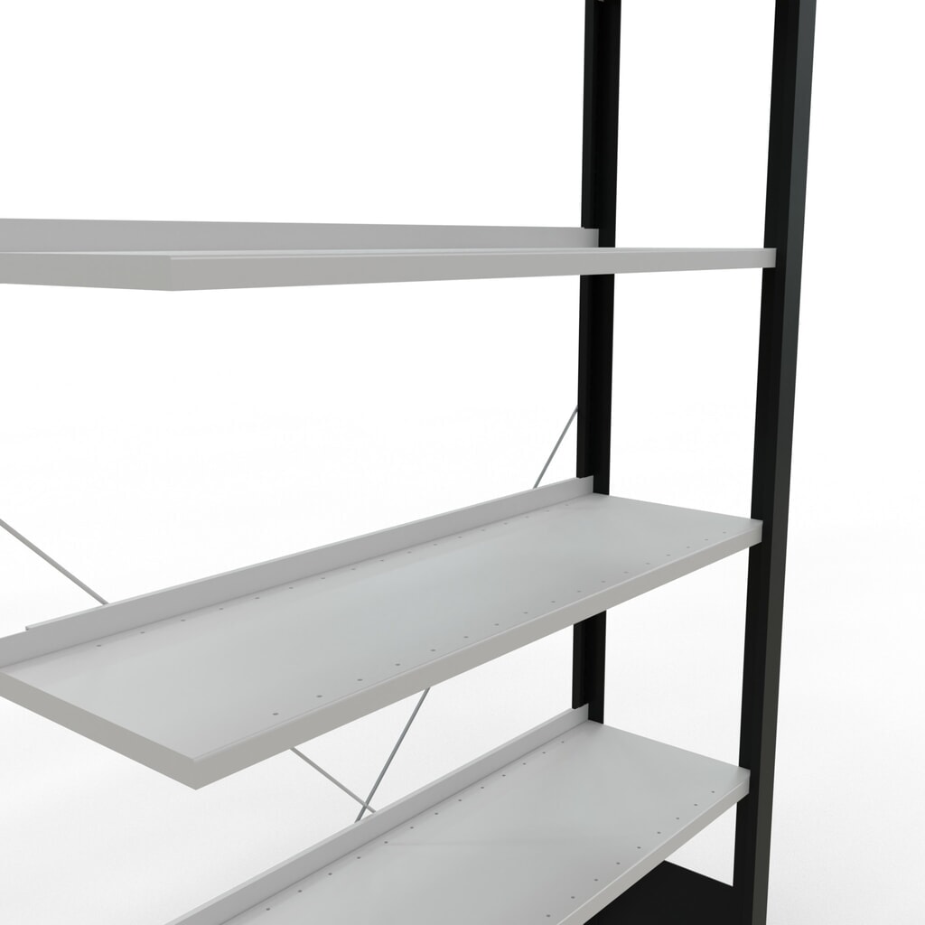 Estantería para archivo SCHULTE módulo adicional, unilateral, con topes finales, carga por estante 85 kg, negro, Al x An x F 2.000 x 1.000 x 300 mm Número de imagen del producto 4: Estantería para archivo SCHULTE módulo adicional, unilateral, con topes finales, carga por estante 85 kg, negro, Al x An x F 2.000 x 1.000 x 300 mm