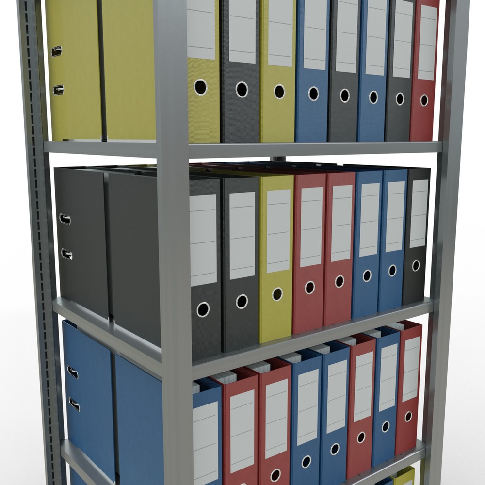 Número de imagen del producto 3: Estantería para archivo SCHULTE módulo inicial, bilateral, sin topes intermedios, carga por estante 150 kg, Al x An x F 2.000 x 750 x 600 mm