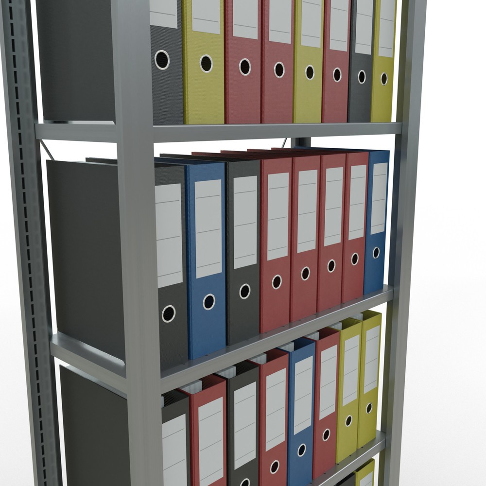 Número de imagen del producto 3: Estantería para archivo SCHULTE módulo inicial, unilateral, sin topes finales, carga por estante 85 kg, Al x An x F 2.000 x 750 x 300 mm