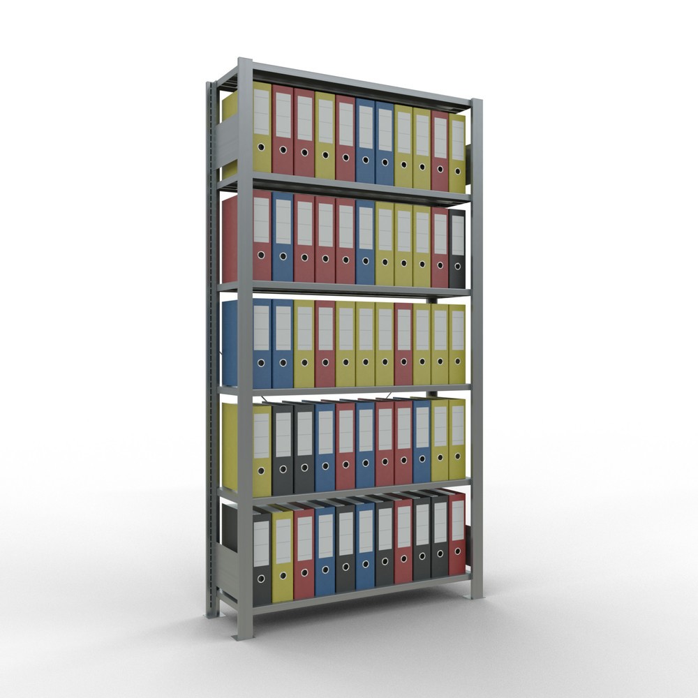 Número de imagen del producto 2: Estantería para archivo SCHULTE módulo inicial, unilateral, sin topes finales, carga por estante 85 kg, Al x An x F 2.000 x 1.000 x 300 mm