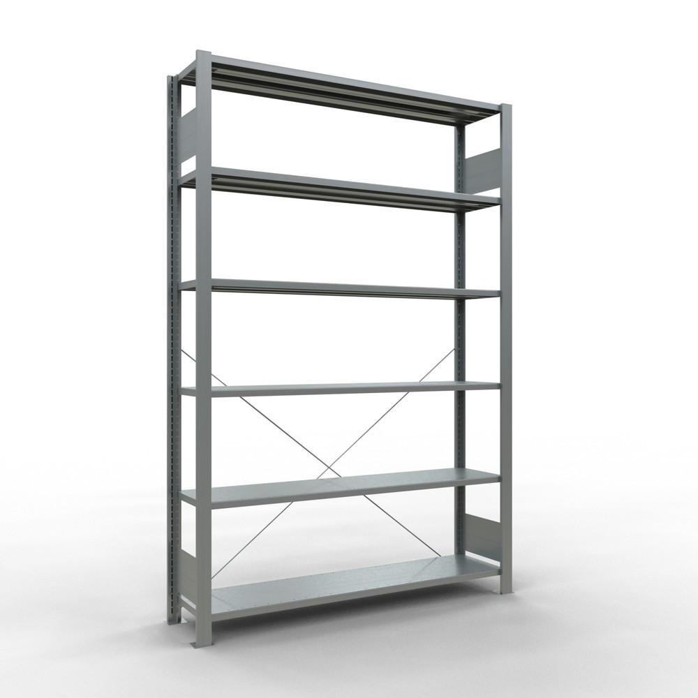 Imagen del producto: Estantería para archivo SCHULTE módulo inicial, unilateral, sin topes finales, carga por estante 85 kg, Al x An x F 2.000 x 1.300 x 300 mm