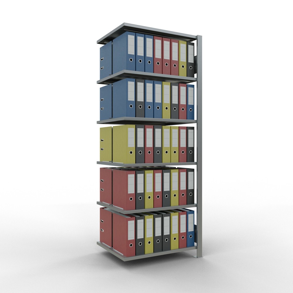 Número de imagen del producto 3: Estantería para archivos SCHULTE, módulo adicional, bilateral, con topes intermedios, carga por estante de 150 kg, Al x An x P: 2.000 x 750 x 600 mm