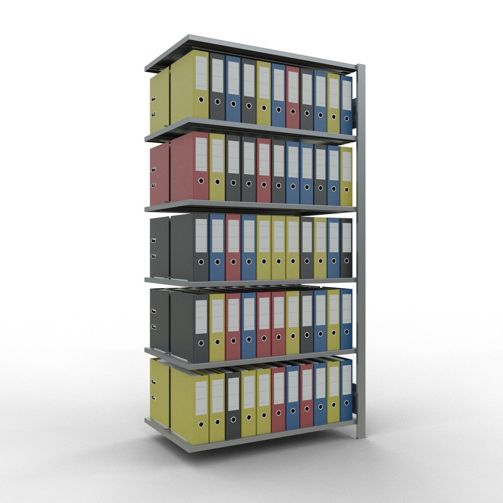 Número de imagen del producto 2: Estantería para archivos SCHULTE, módulo adicional, bilateral, con topes intermedios, carga por estante de 150 kg, Al x An x P: 2.000 x 1.000 x 600 mm