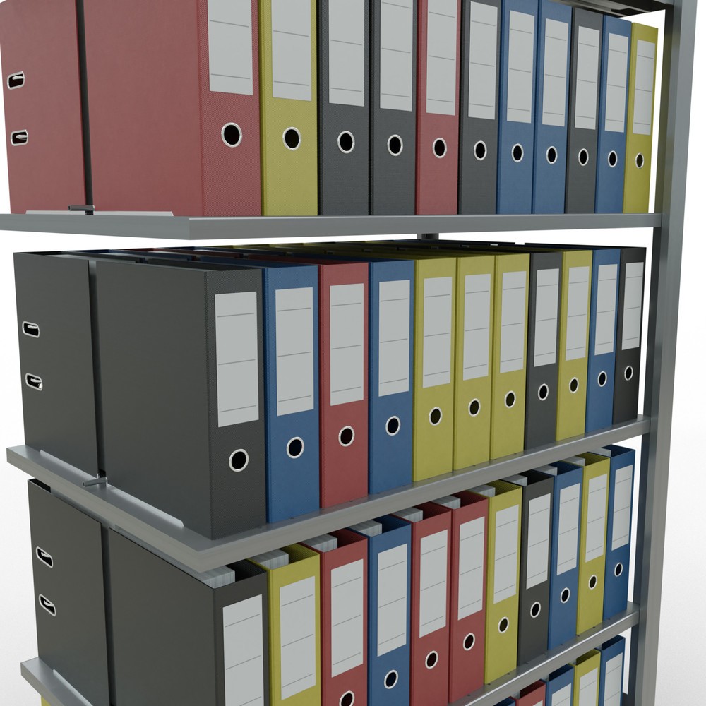 Número de imagen del producto 3: Estantería para archivos SCHULTE, módulo adicional, bilateral, con topes intermedios, carga por estante de 150 kg, Al x An x P: 2.000 x 1.000 x 600 mm