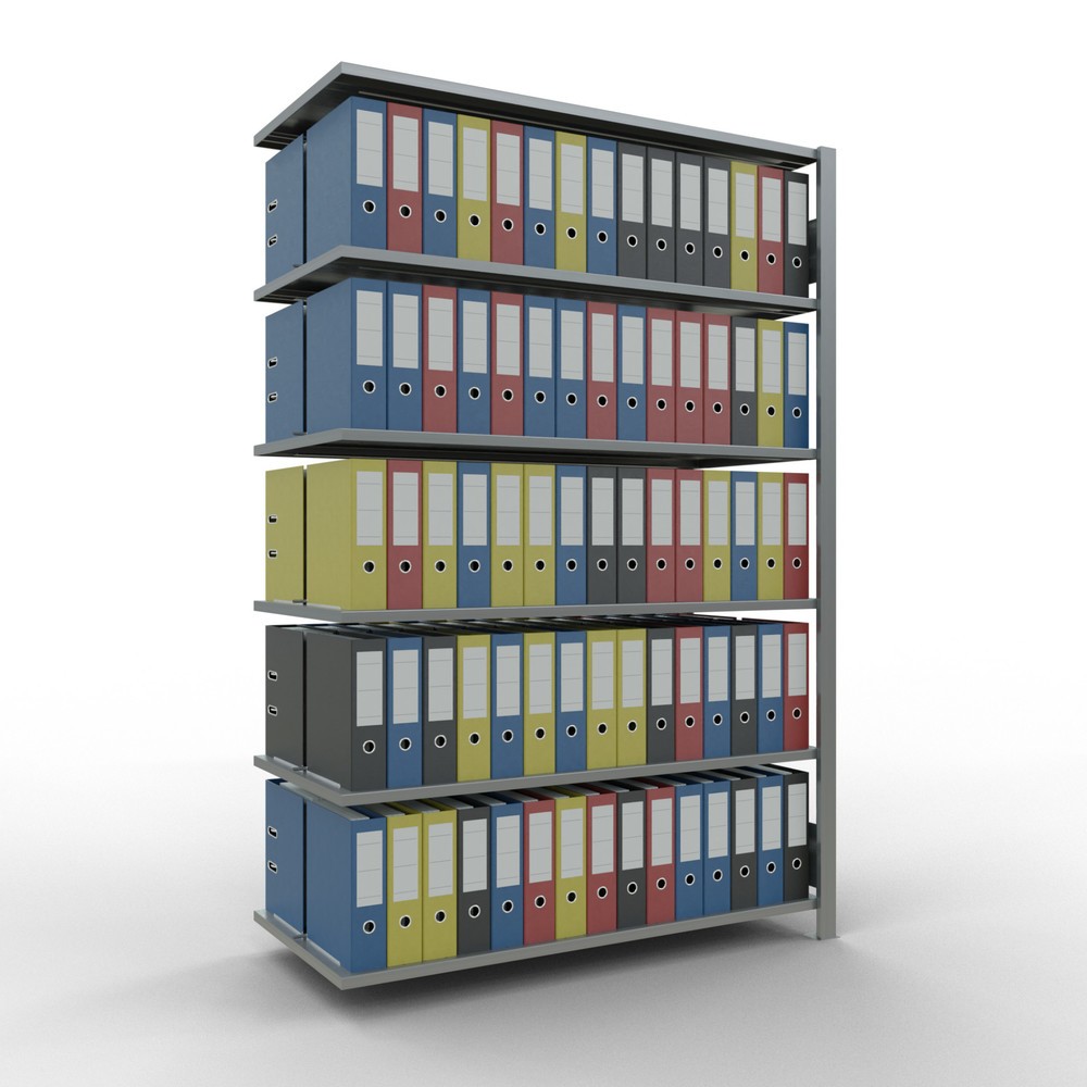 Número de imagen del producto 2: Estantería para archivos SCHULTE, módulo adicional, bilateral, con topes intermedios, carga por estante de 150 kg, Al x An x P: 2.000 x 1.300 x 600 mm