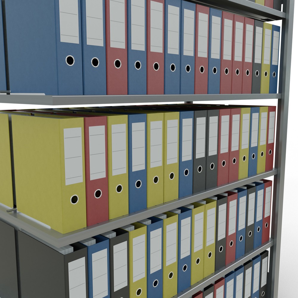 Número de imagen del producto 3: Estantería para archivos SCHULTE, módulo adicional, bilateral, con topes intermedios, carga por estante de 150 kg, Al x An x P: 2.000 x 1.300 x 600 mm