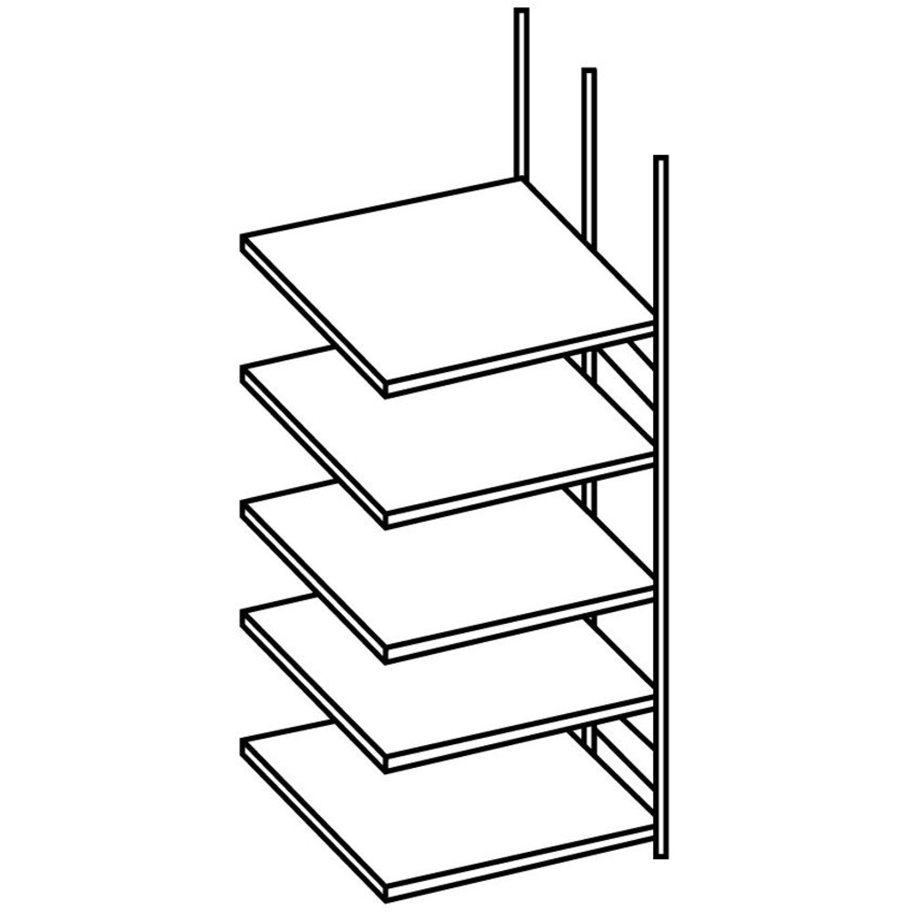 Número de imagen del producto 2: Estantería para archivos SCHULTE, módulo adicional, bilateral, con topes intermedios, carga por estante de 150 kg, Al x An x P: 2.500 x 1.000 x 600 mm