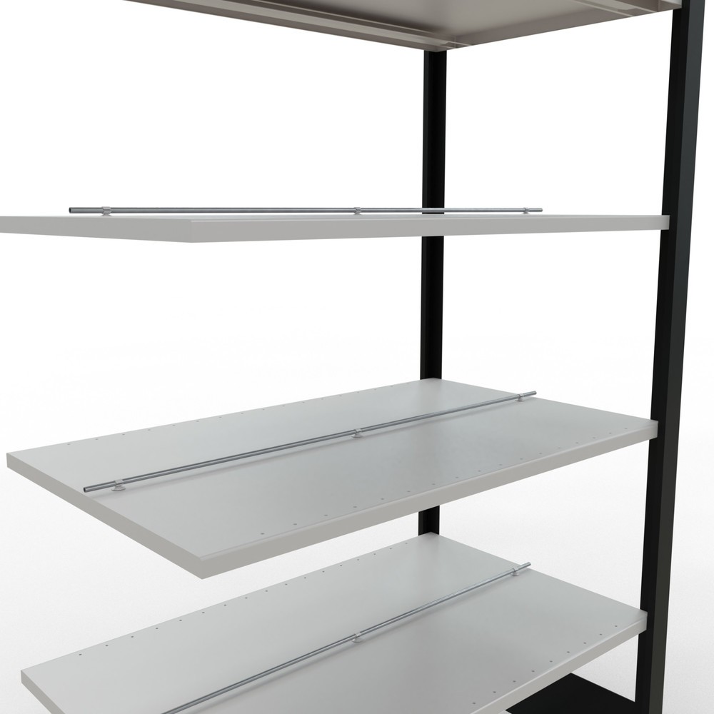 Número de imagen del producto 4: Estantería para archivos SCHULTE, módulo adicional, bilateral, con topes intermedios, carga por estante de 150 kg, negra, Al x An x P: 2.000 x 1.000 x 600 mm