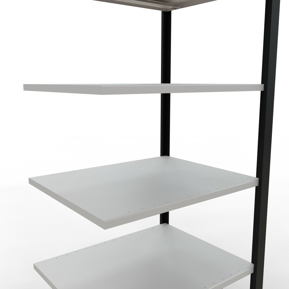 Número de imagen del producto 4: Estantería para archivos SCHULTE, módulo adicional, bilateral, sin topes intermedios, carga por estante de 150 kg, negra, Al x An x P: 2.000 x 750 x 600 mm