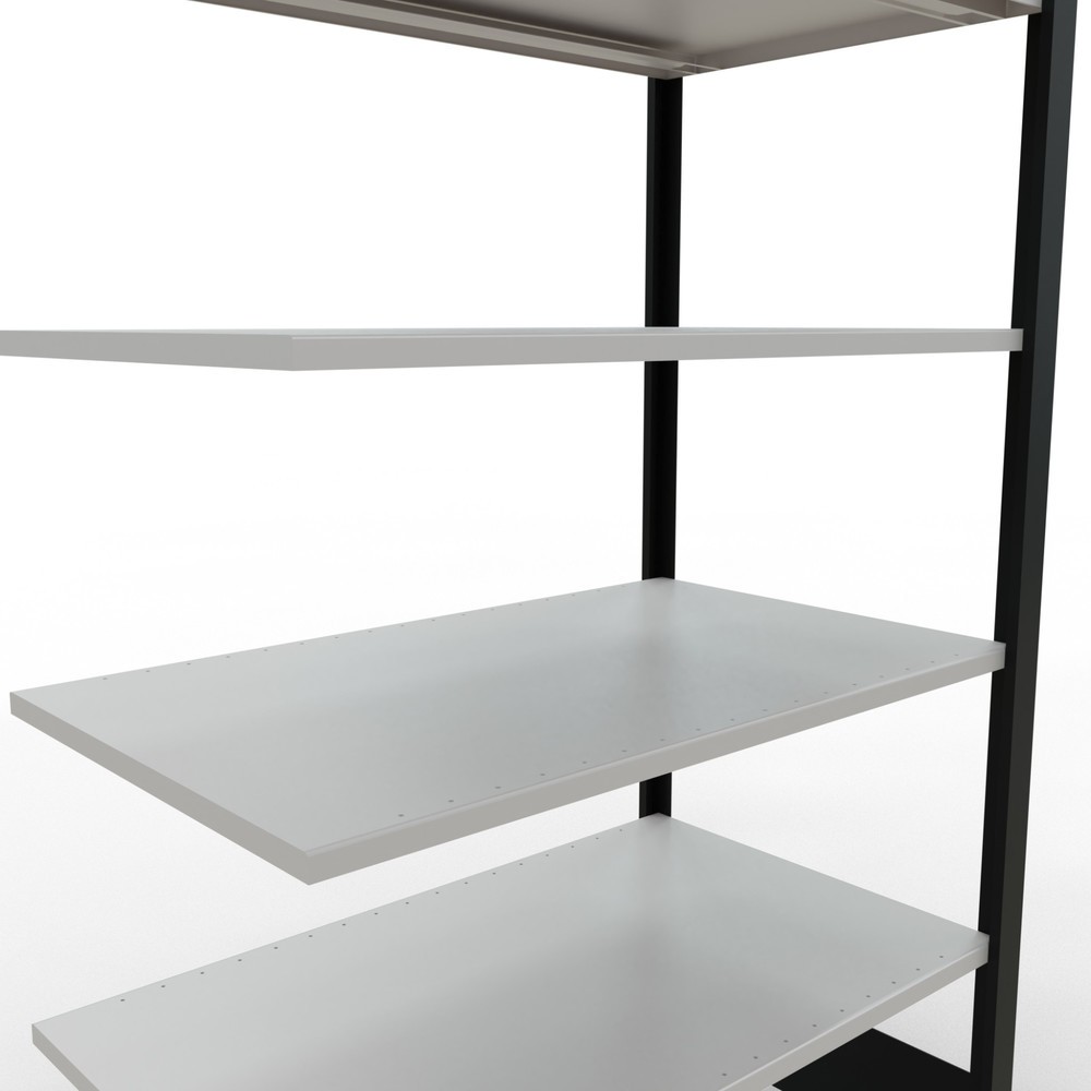 Número de imagen del producto 4: Estantería para archivos SCHULTE, módulo adicional, bilateral, sin topes intermedios, carga por estante de 150 kg, negra, Al x An x P: 2.000 x 1.000 x 600 mm