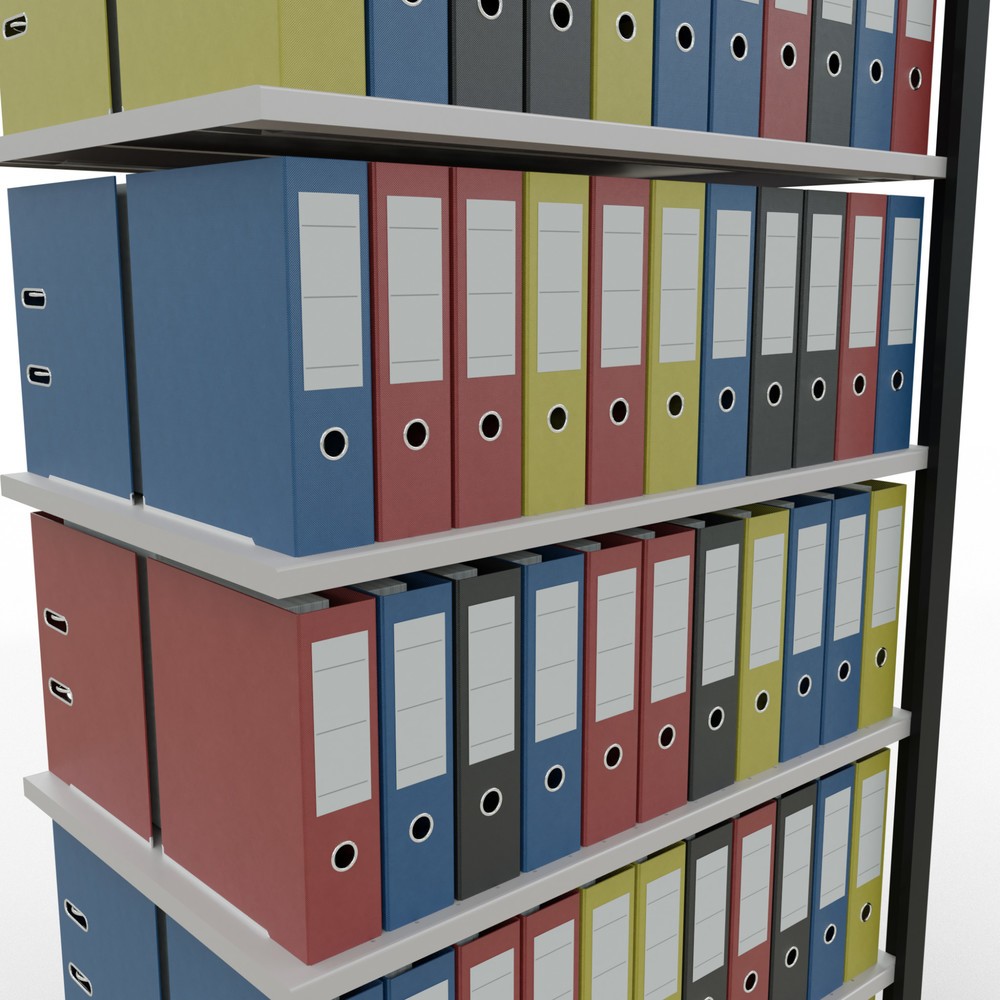 Número de imagen del producto 3: Estantería para archivos SCHULTE, módulo adicional, bilateral, sin topes intermedios, carga por estante de 150 kg, negra, Al x An x P: 2.300 x 1.000 x 600 mm