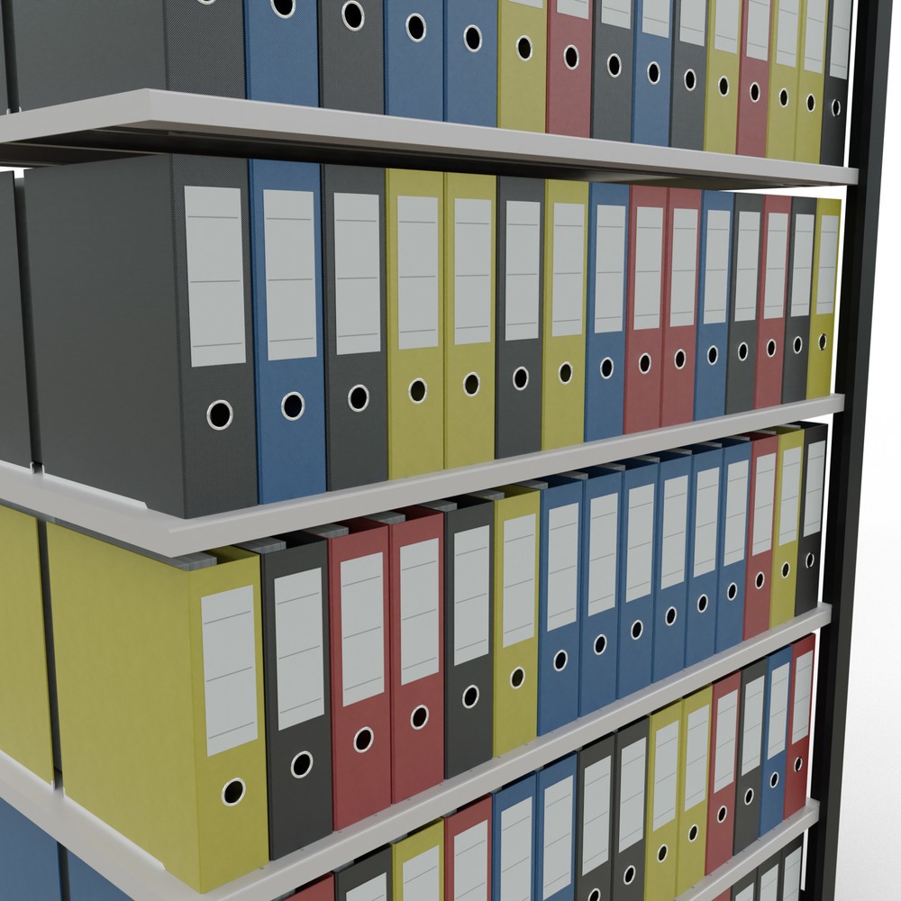 Número de imagen del producto 3: Estantería para archivos SCHULTE, módulo adicional, bilateral, sin topes intermedios, carga por estante de 150 kg, negra, Al x An x P: 2.300 x 1.300 x 600 mm