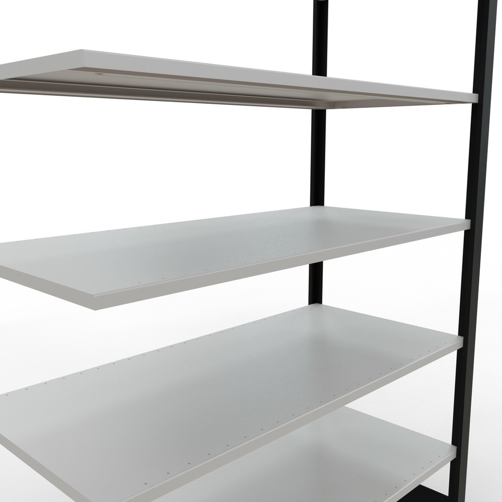 Número de imagen del producto 4: Estantería para archivos SCHULTE, módulo adicional, bilateral, sin topes intermedios, carga por estante de 150 kg, negra, Al x An x P: 2.300 x 1.300 x 600 mm