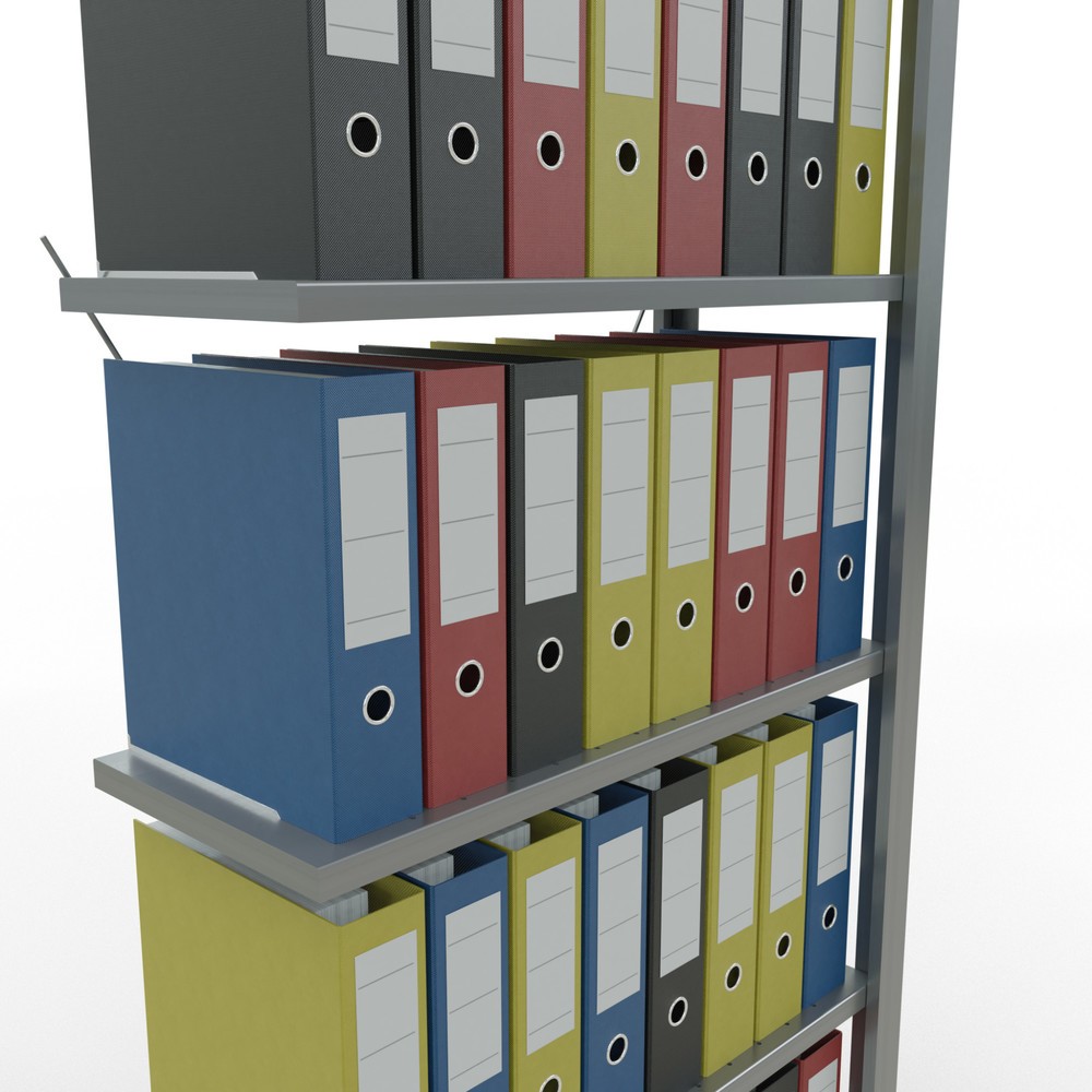 Número de imagen del producto 3: Estantería para archivos SCHULTE, módulo adicional, unilateral, sin topes finales, carga por estante de 85 kg, Al x An x P: 2.000 x 750 x 300 mm
