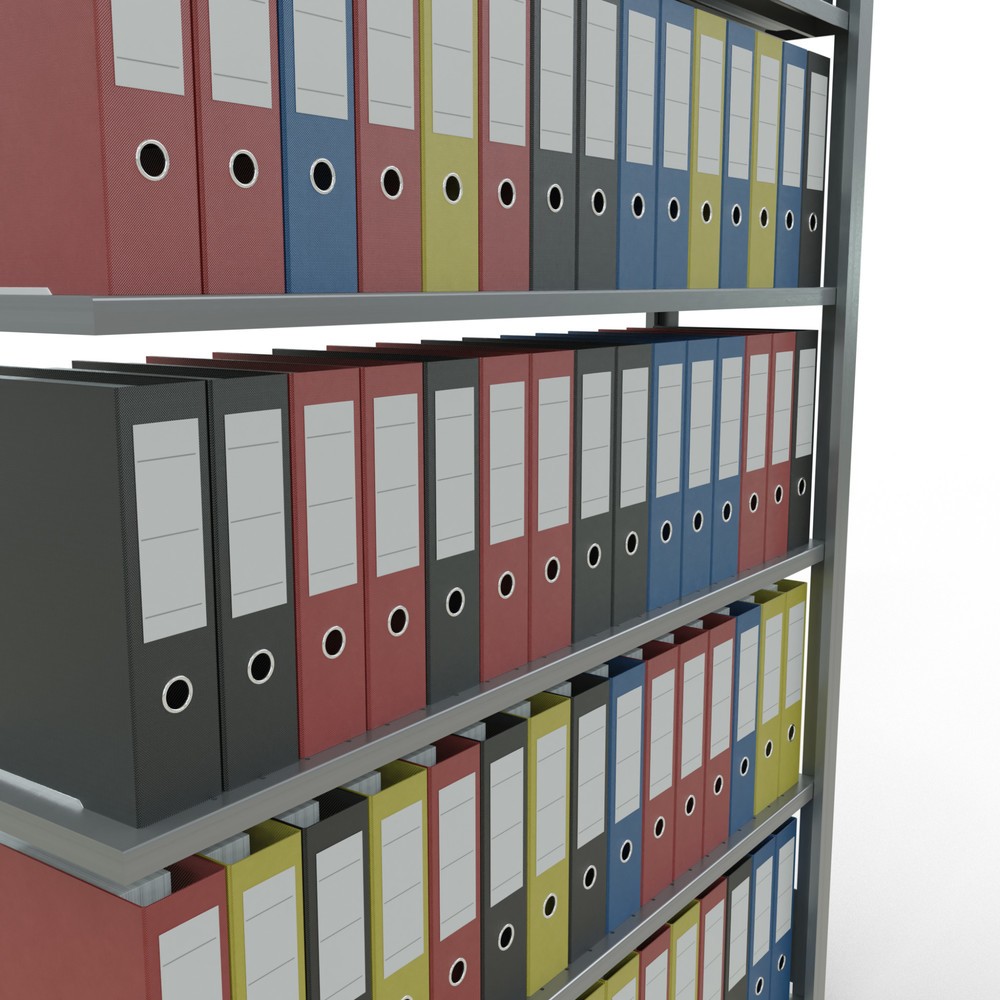 Número de imagen del producto 3: Estantería para archivos SCHULTE, módulo adicional, unilateral, sin topes finales, carga por estante de 85 kg, Al x An x P: 2.000 x 1.300 x 300 mm