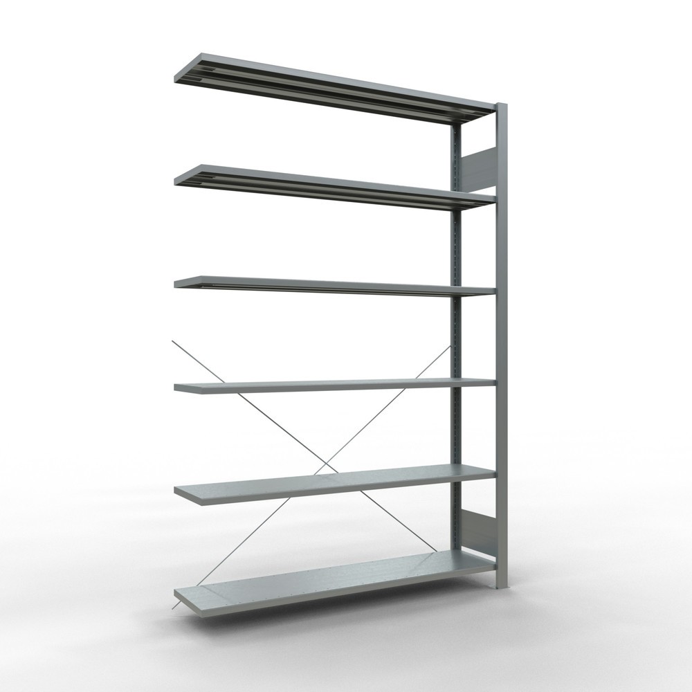 Imagen del producto: Estantería para archivos SCHULTE, módulo adicional, unilateral, sin topes finales, carga por estante de 85 kg, Al x An x P: 2.000 x 1.300 x 300 mm