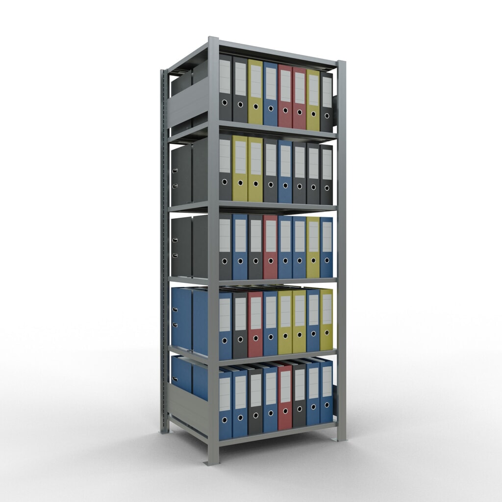 Número de imagen del producto 3: Estantería para archivos SCHULTE GF, bilateral, con topes intermedios, carga por estante de 150 kg, Al x An x P: 2.000 x 750 x 600 mm