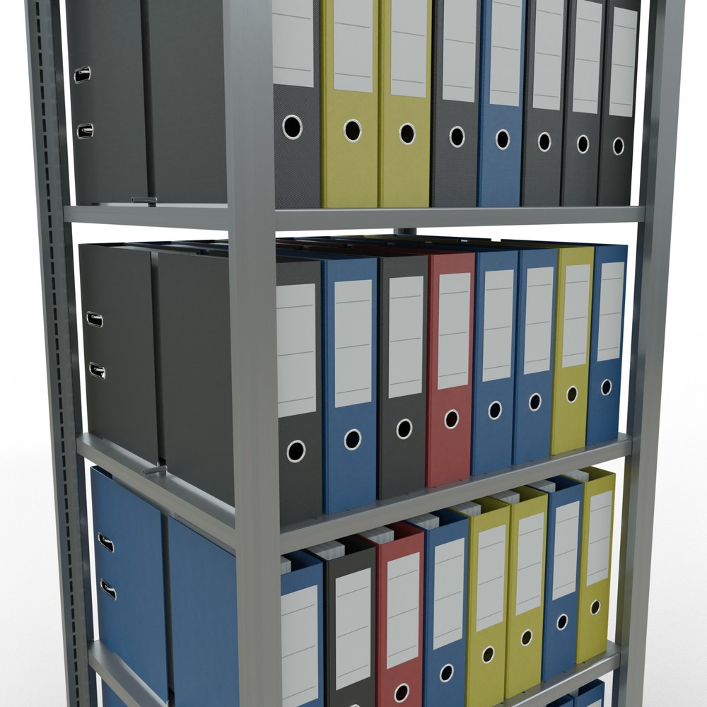 Número de imagen del producto 4: Estantería para archivos SCHULTE GF, bilateral, con topes intermedios, carga por estante de 150 kg, Al x An x P: 2.000 x 750 x 600 mm