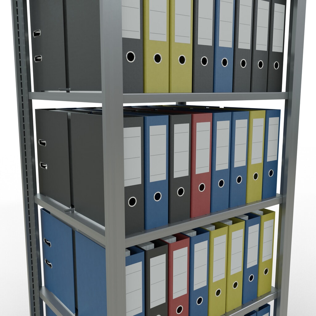 Número de imagen del producto 4: Estantería para archivos SCHULTE GF, bilateral, con topes intermedios, carga por estante de 150 kg, Al x An x P: 2.000 x 750 x 600 mm