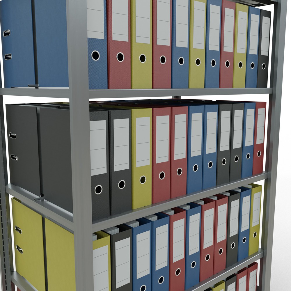 Número de imagen del producto 3: Estantería para archivos SCHULTE GF, bilateral, con topes intermedios, carga por estante de 150 kg, Al x An x P: 2.000 x 1.000 x 600 mm