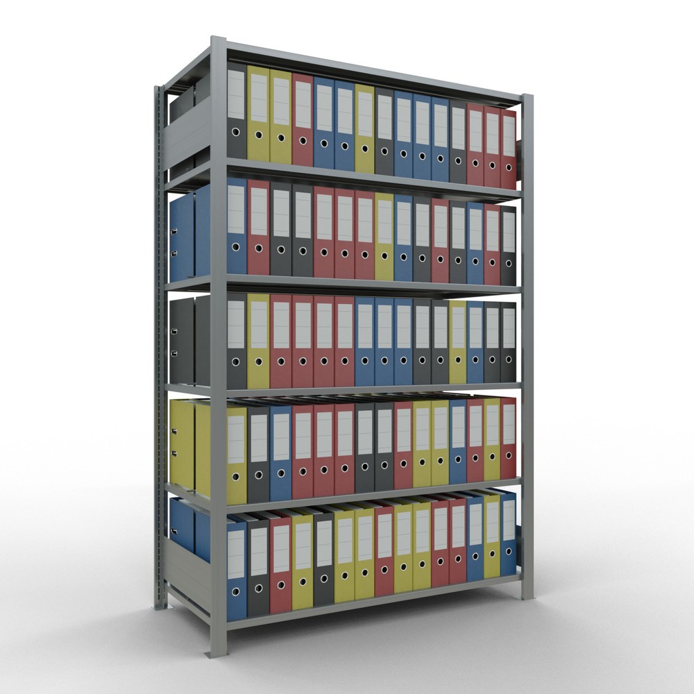 Número de imagen del producto 2: Estantería para archivos SCHULTE GF, bilateral, con topes intermedios, carga por estante de 150 kg, Al x An x P: 2.000 x 1.300 x 600 mm