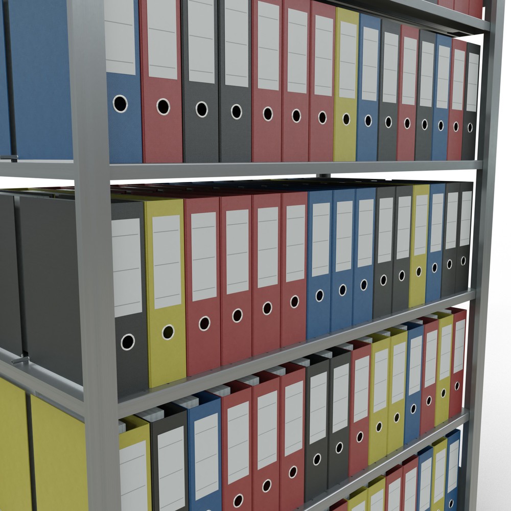 Número de imagen del producto 3: Estantería para archivos SCHULTE GF, bilateral, con topes intermedios, carga por estante de 150 kg, Al x An x P: 2.000 x 1.300 x 600 mm