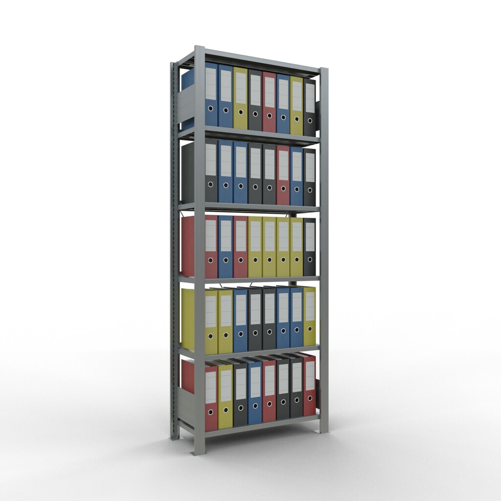 Estantería para archivos SCHULTE GF, unilateral, con topes finales, carga por estante de 85 kg, Al x An x P: 2.000 x 750 x 300 mm Número de imagen del producto 3: Estantería para archivos SCHULTE GF, unilateral, con topes finales, carga por estante de 85 kg, Al x An x P: 2.000 x 750 x 300 mm