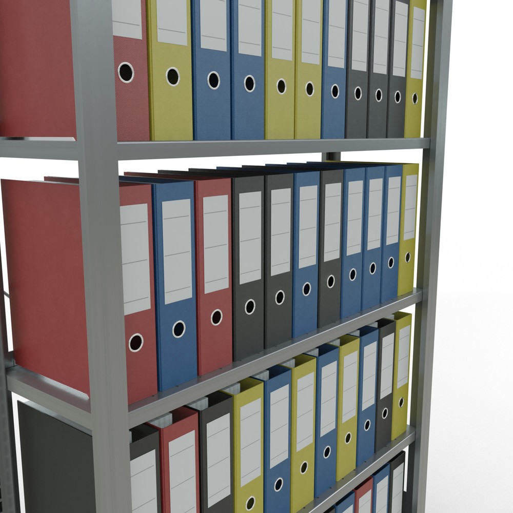 Número de imagen del producto 3: Estantería para archivos SCHULTE GF, unilateral, con topes finales, carga por estante de 85 kg, Al x An x P: 2.000 x 1.000 x 300 mm
