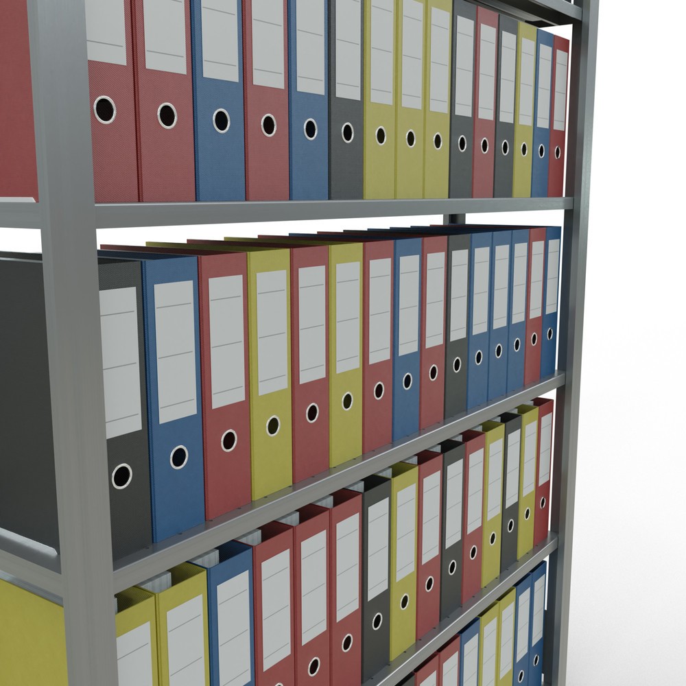 Número de imagen del producto 3: Estantería para archivos SCHULTE GF, unilateral, con topes finales, carga por estante de 85 kg, Al x An x P: 2.000 x 1.300 x 300 mm