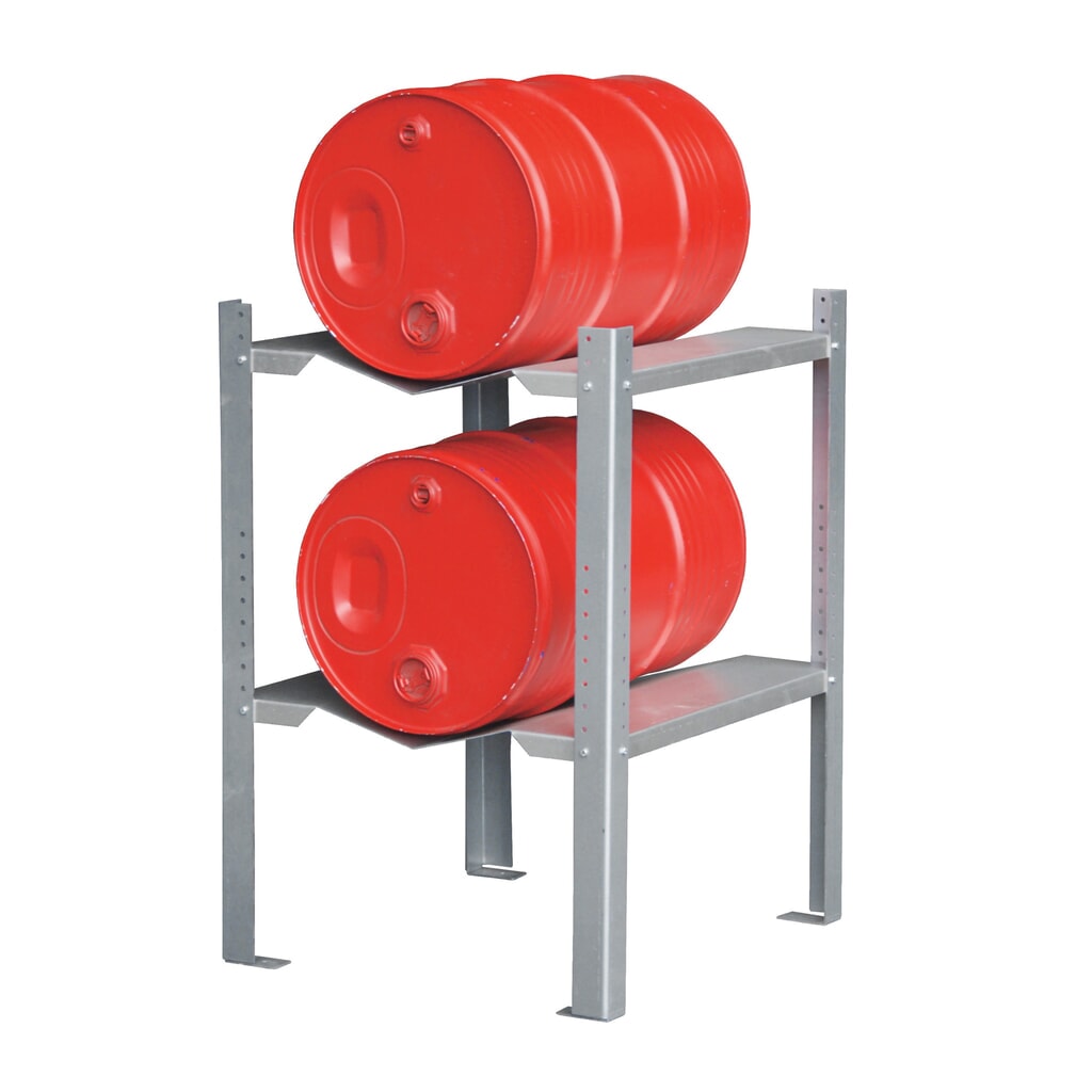 Estantería para cubas de contención, 2 soporte para bidones de 60 l Imagen del producto: Estantería para cubas de contención, 2 soporte para bidones de 60 l